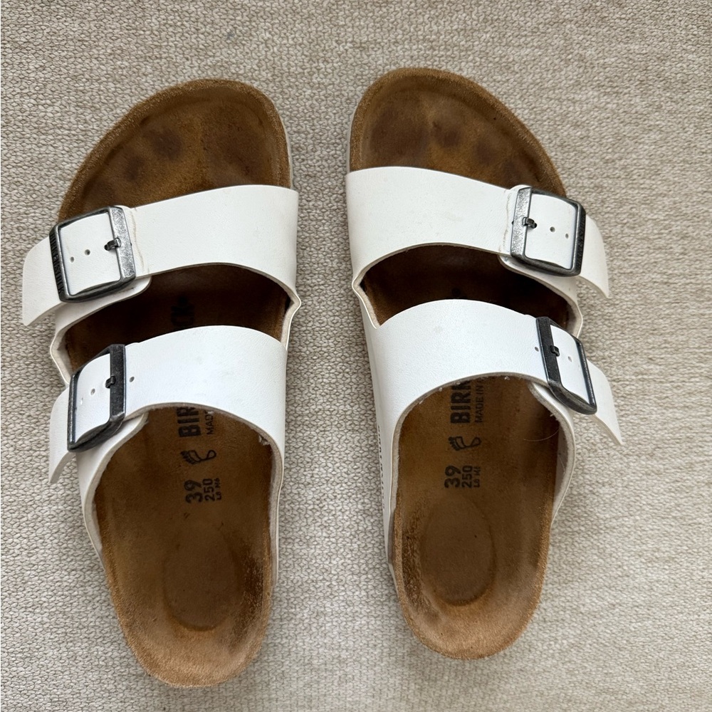 Arizona Birkenstock White Sandals
